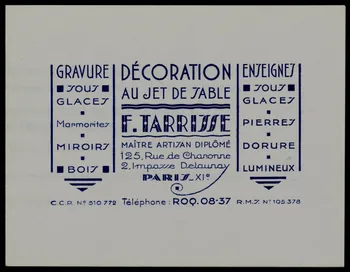 estampe DECORATION  AU JET DE TABLE  F. TARRISSE 1970.101.60.21 Photo
