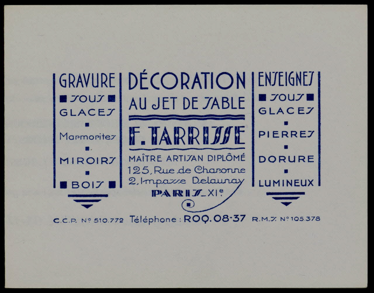 estampe DECORATION  AU JET DE TABLE  F. TARRISSE 1970.101.60.22 Photo