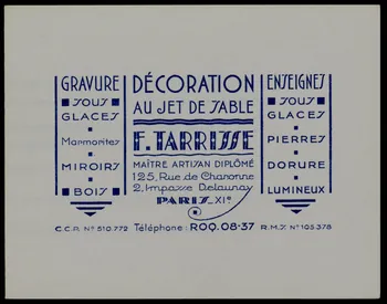 estampe DECORATION  AU JET DE TABLE  F. TARRISSE 1970.101.60.22 Photo