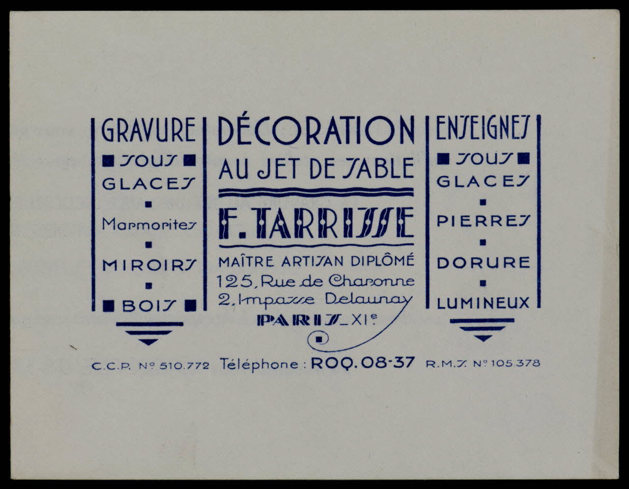 estampe DECORATION  AU JET DE TABLE  F. TARRISSE 1970.101.60.23 Photo