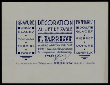 estampe DECORATION  AU JET DE TABLE  F. TARRISSE 1970.101.60.23 Photo