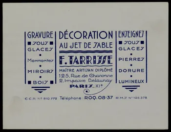 estampe DECORATION  AU JET DE TABLE  F. TARRISSE 1970.101.60.24 Photo