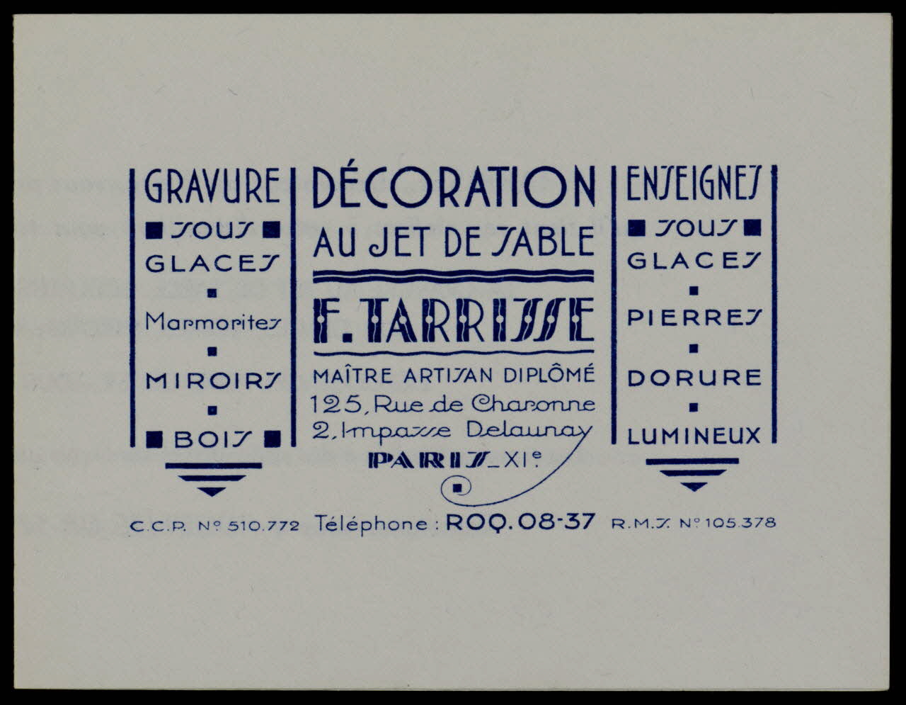 estampe DECORATION  AU JET DE TABLE  F. TARRISSE 1970.101.60.25 Photo