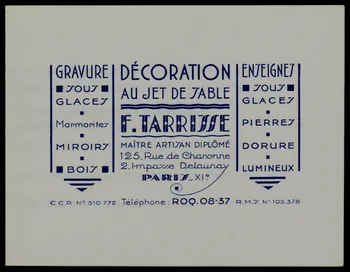 estampe DECORATION  AU JET DE TABLE  F. TARRISSE 1970.101.60.25 Photo