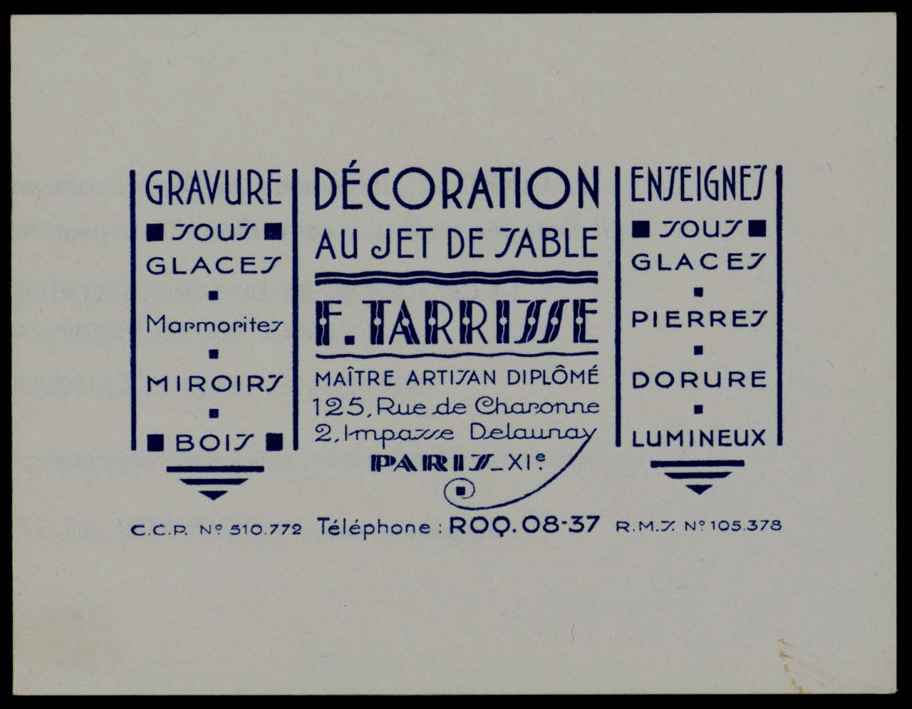 estampe DECORATION  AU JET DE TABLE  F. TARRISSE 1970.101.60.26 Photo