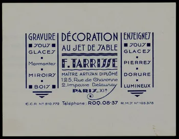 estampe DECORATION  AU JET DE TABLE  F. TARRISSE 1970.101.60.26 Photo