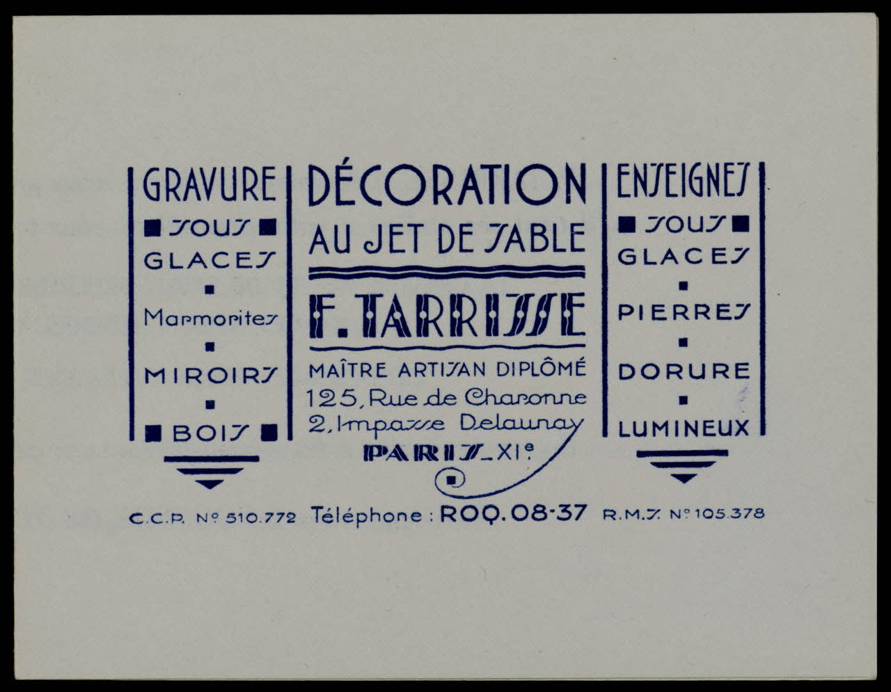 estampe DECORATION  AU JET DE TABLE  F. TARRISSE 1970.101.60.27 Photo