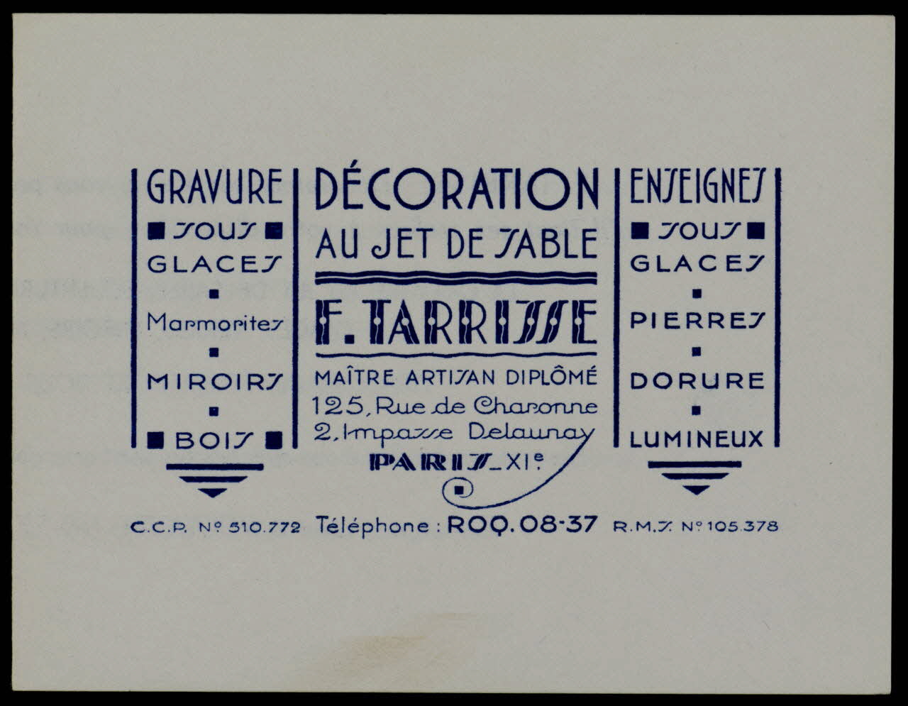 estampe DECORATION  AU JET DE TABLE  F. TARRISSE 1970.101.60.28 Photo
