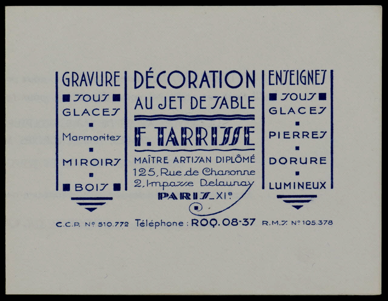 estampe DECORATION  AU JET DE TABLE  F. TARRISSE 1970.101.60.29 Photo
