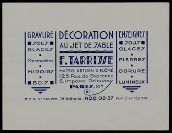 estampe DECORATION  AU JET DE TABLE  F. TARRISSE 1970.101.60.29 Photo