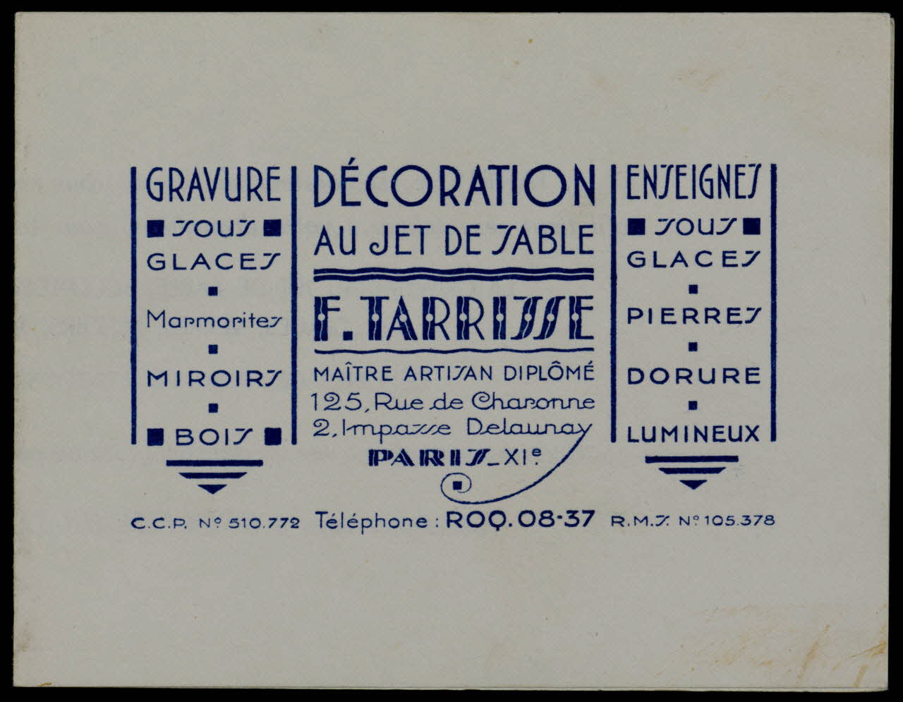 estampe DECORATION  AU JET DE TABLE  F. TARRISSE 1970.101.60.30 Photo