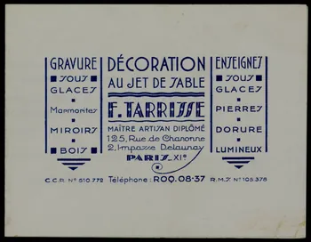 estampe DECORATION  AU JET DE TABLE  F. TARRISSE 1970.101.60.30 Photo