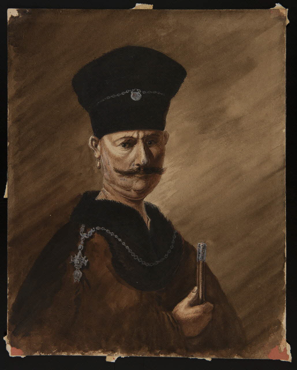 dessin L'homme à la toque 1970.111.10 Photo