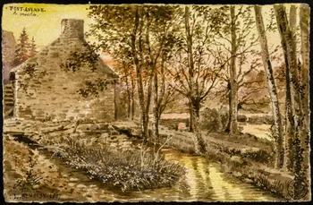 Benoist Louis carte postale Vue du moulin de Pont-Aven 1907 1970.111.36 Photo