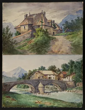 dessin Deux paysages savoyards 1970.111.4 Photo