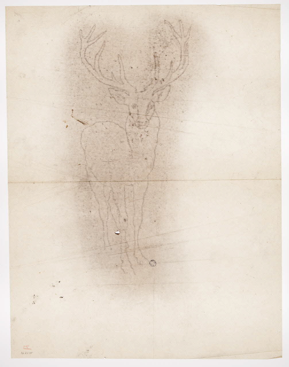 dessin Poncif représentant un cerf 1970.112.40 Photo