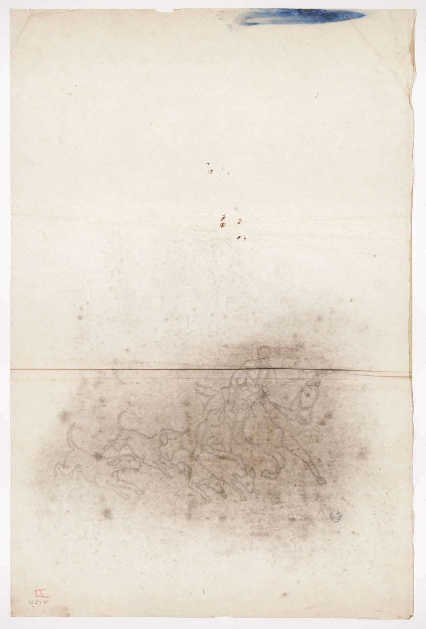 dessin Poncif représentant une chasse à courre 1970.112.41 Photo