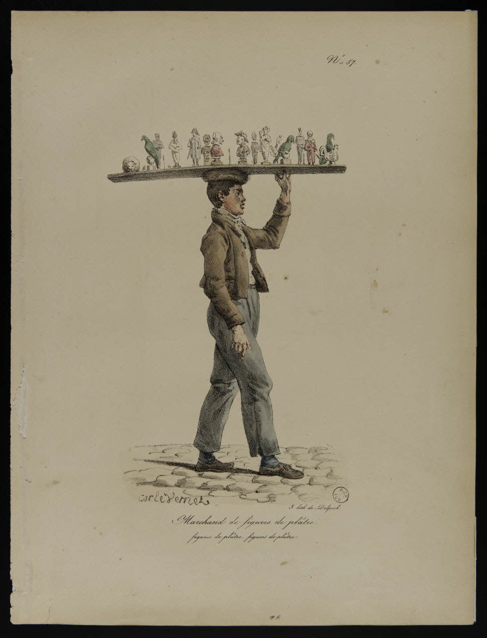 estampe Marchand de figures de plâtre. 1970.115.10 Photo