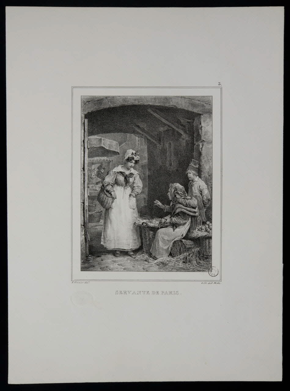 estampe SERVANTE DE PARIS. 1970.115.23 Photo