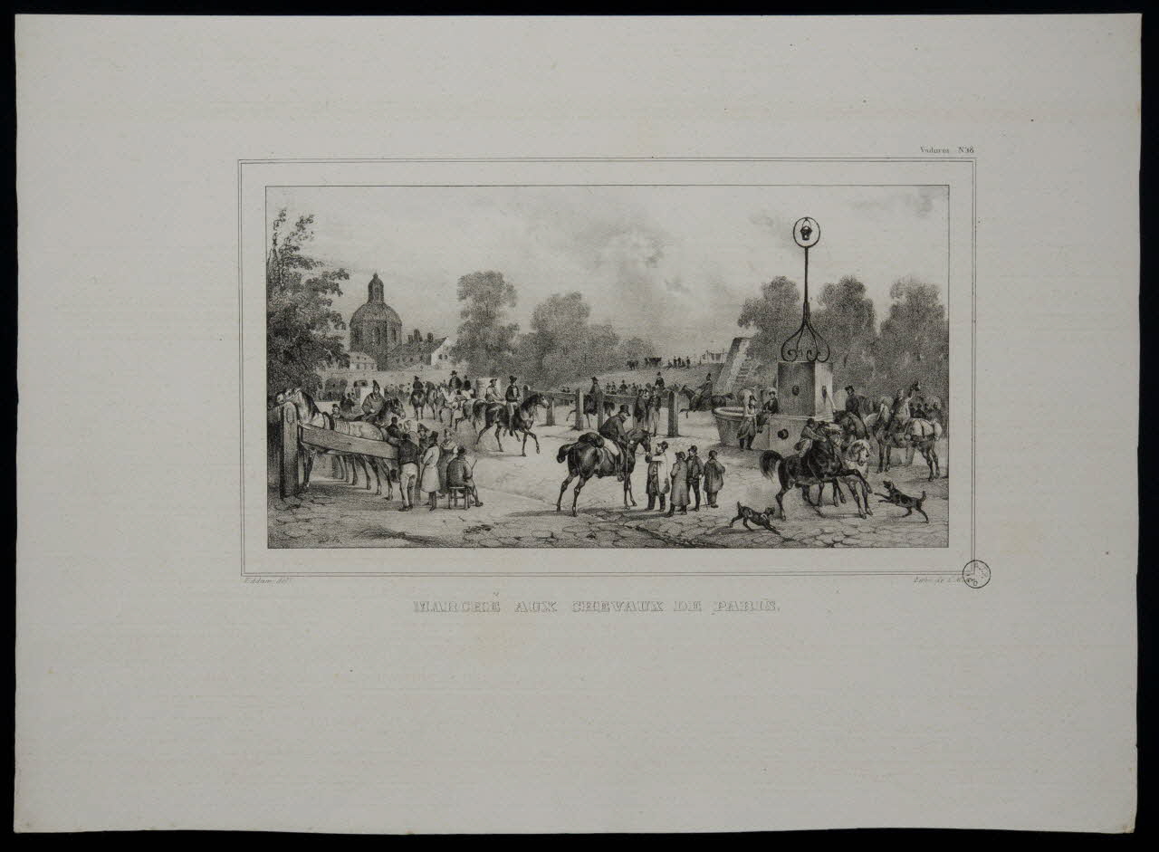 estampe MARCHE AUX CHEVAUX DE PARIS. 1970.115.38 Photo