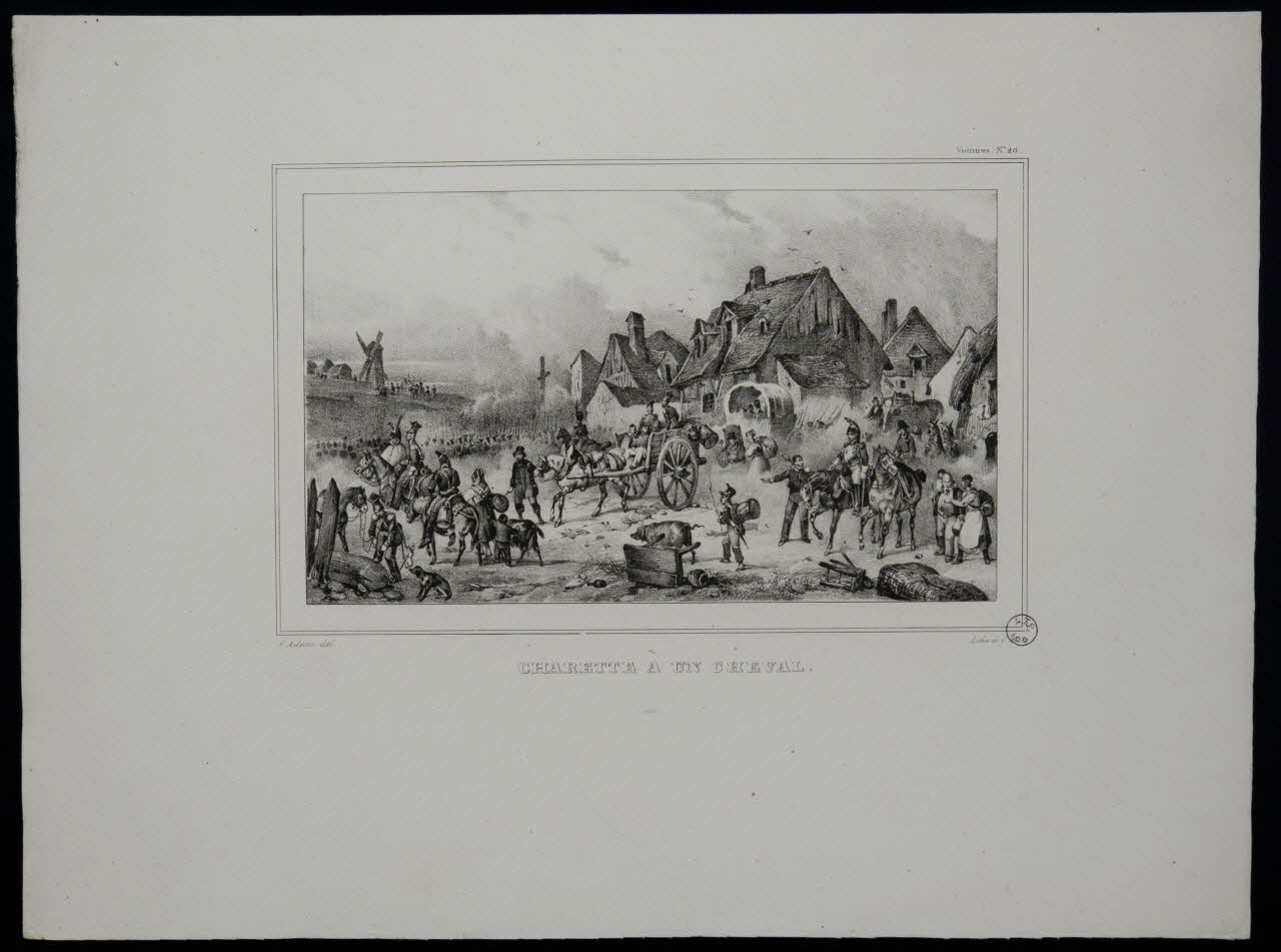 estampe CHARRETTE A UN CHEVAL. 1970.115.40 Photo