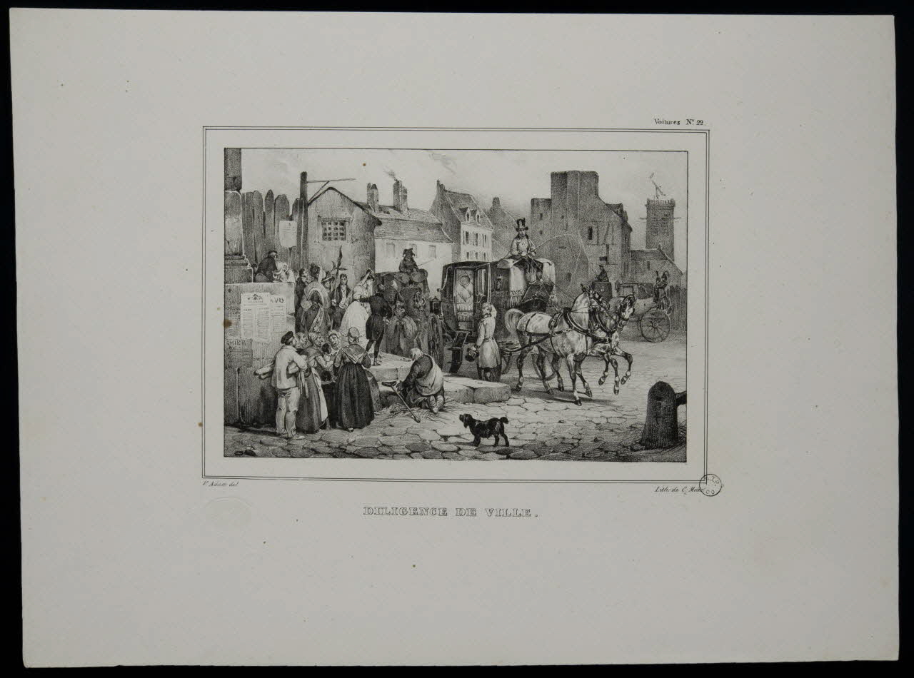 estampe DILIGENCE DE VILLE. 1970.115.41 Photo