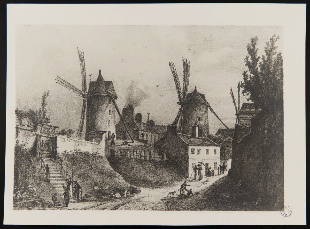 estampe Paysage avec moulins à vent 1970.115.46 Photo
