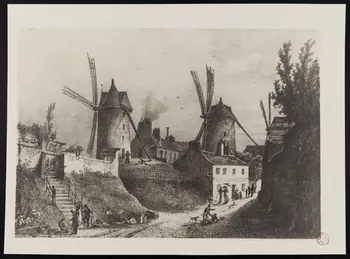 estampe Paysage avec moulins à vent 1970.115.46 Photo