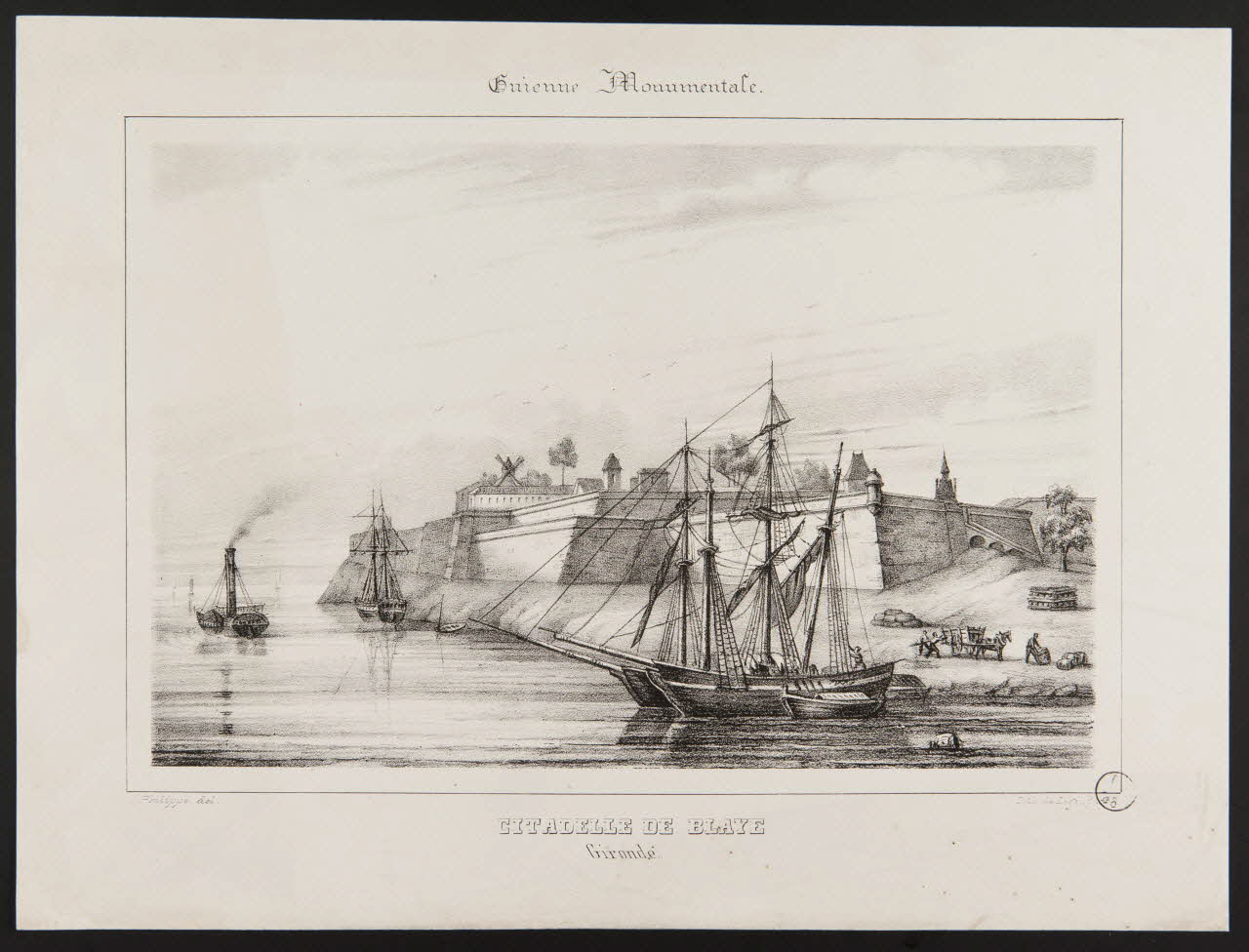 estampe CITADELLE DE BLAYE  Gironde. 1970.115.57 Photo