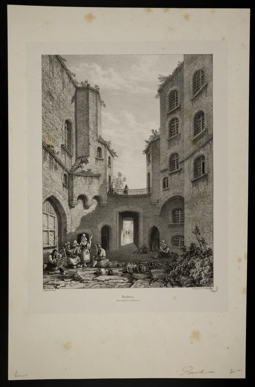 estampe Rambures.  Cour Intérieure du Chateau. 1970.115.60 Photo