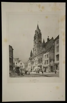 estampe Compiègne.  Place de l'hôtel de Ville.  Picardie. 1970.115.61 Photo