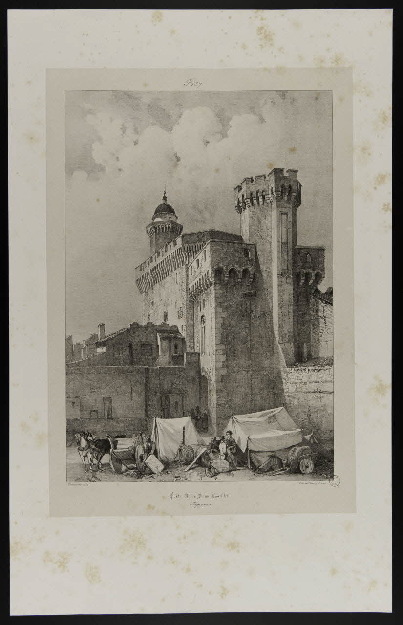 estampe Porte Notre Dame Castillet 1970.115.64 Photo