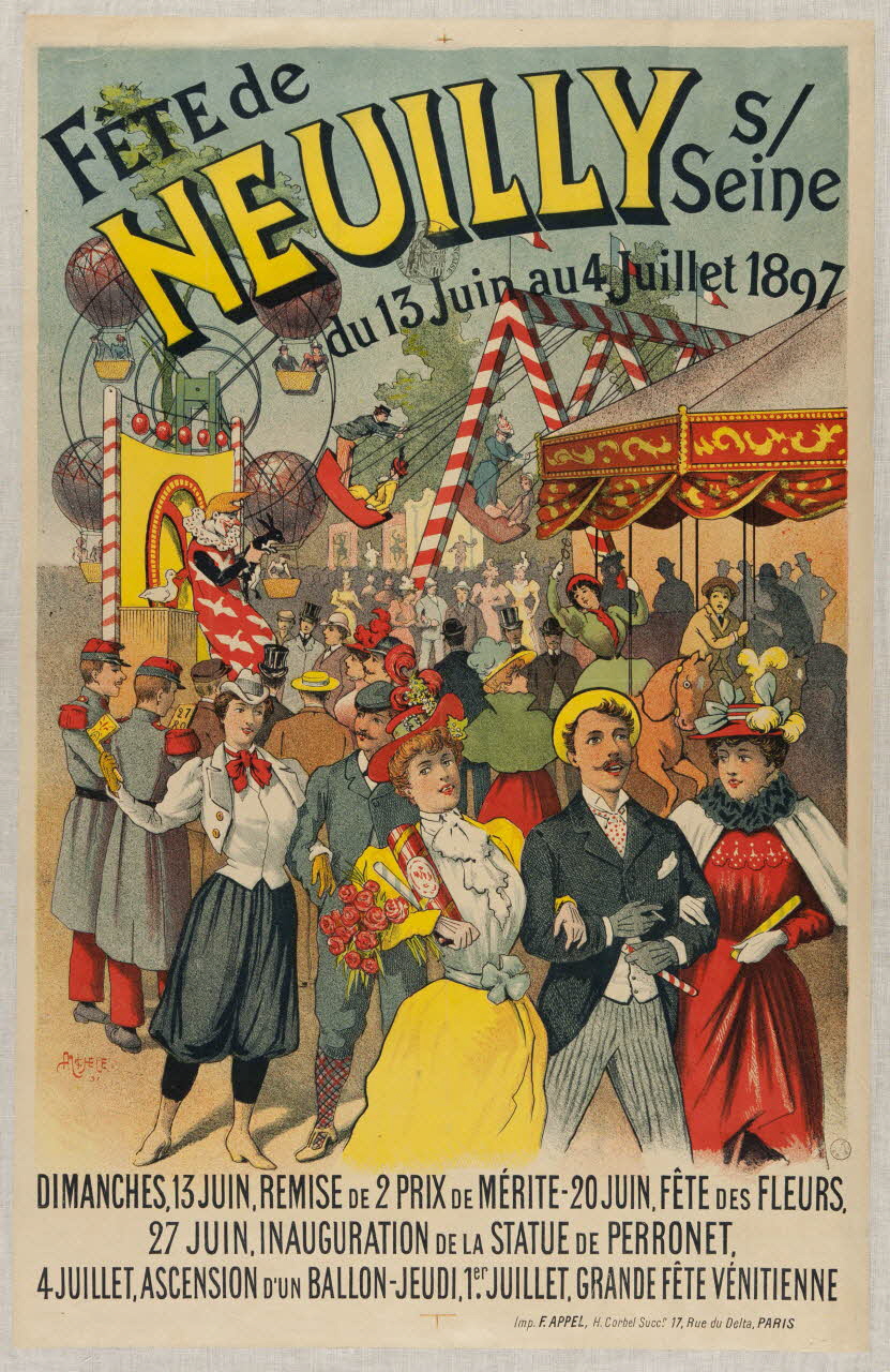 estampe FÊTE de  NEUILLY SSeine  du 13 Juin au 4 Juillet 1897 1970.115.68 Photo
