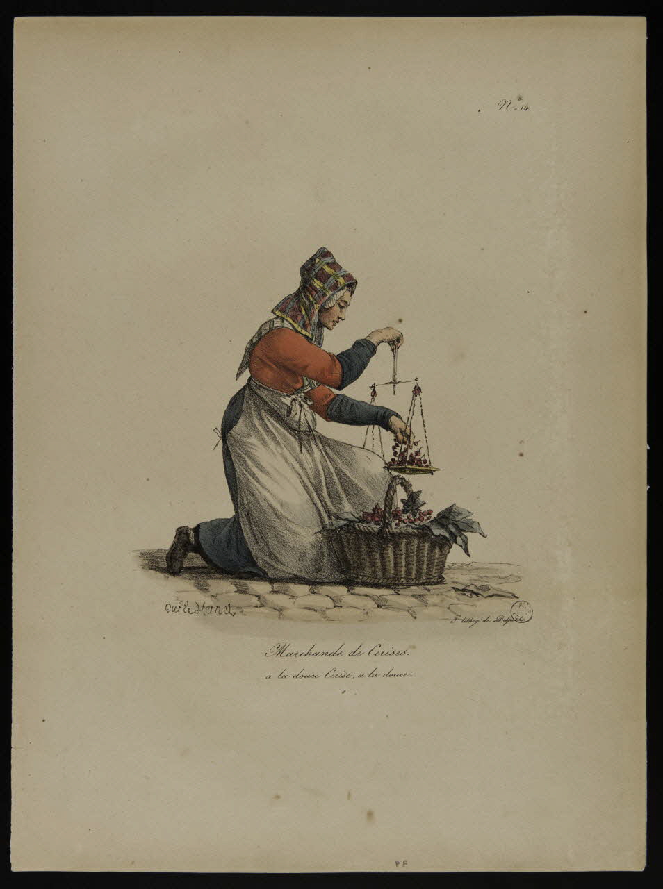 estampe Marchande de Cerises. 1970.115.7 Photo