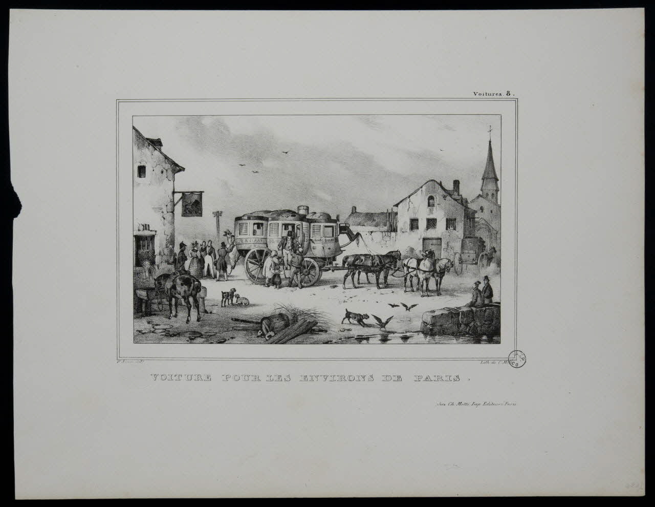 estampe VOITURE POUR LES ENVIRONS DE PARIS. 1970.115.73 Photo