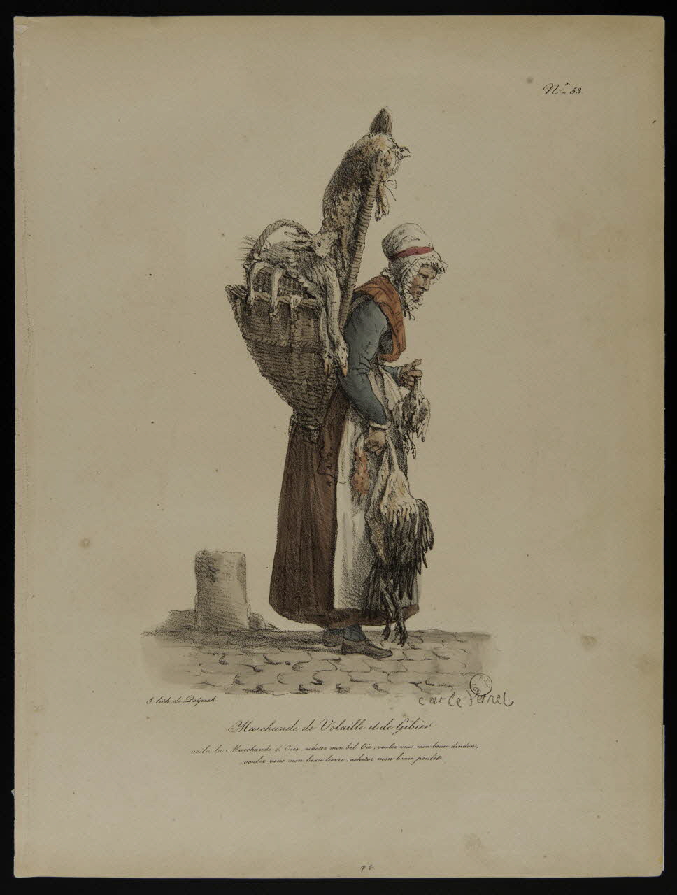 estampe Marchande de Volaille et de Gibier. 1970.115.9 Photo