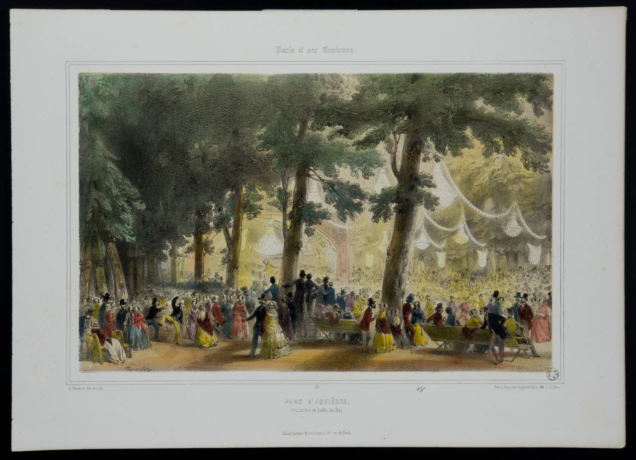 estampe PARC D'ASNIERES. 1970.12.11 Photo