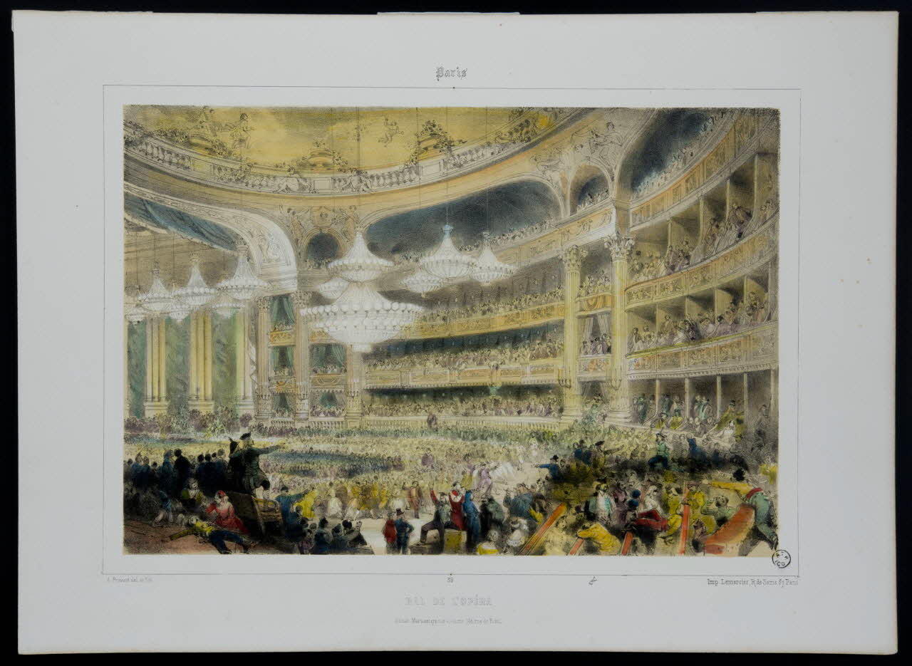 estampe BAL DE L'OPERA. 1970.12.12 Photo