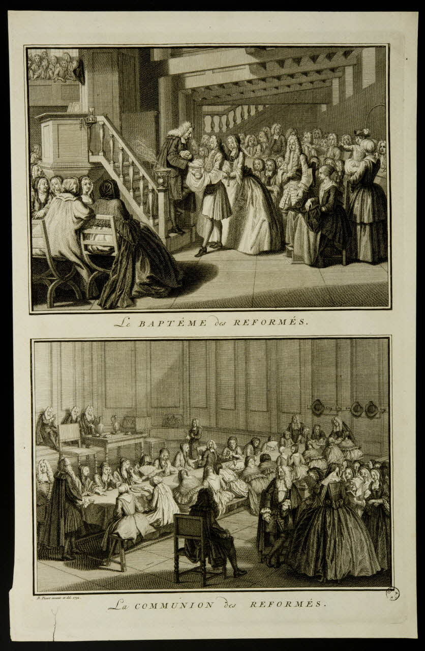 estampe Le BAPTÊME des REFORMES.  La COMMUNION des REFORMES. 1970.12.27 Photo