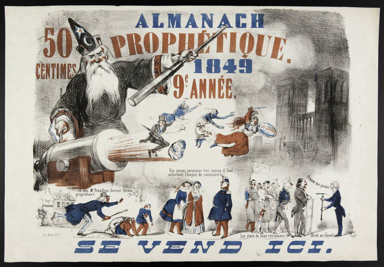 estampe ALMANACH  PROPHETIQUE.  1849  9e ANNEE 1970.12.33 Photo