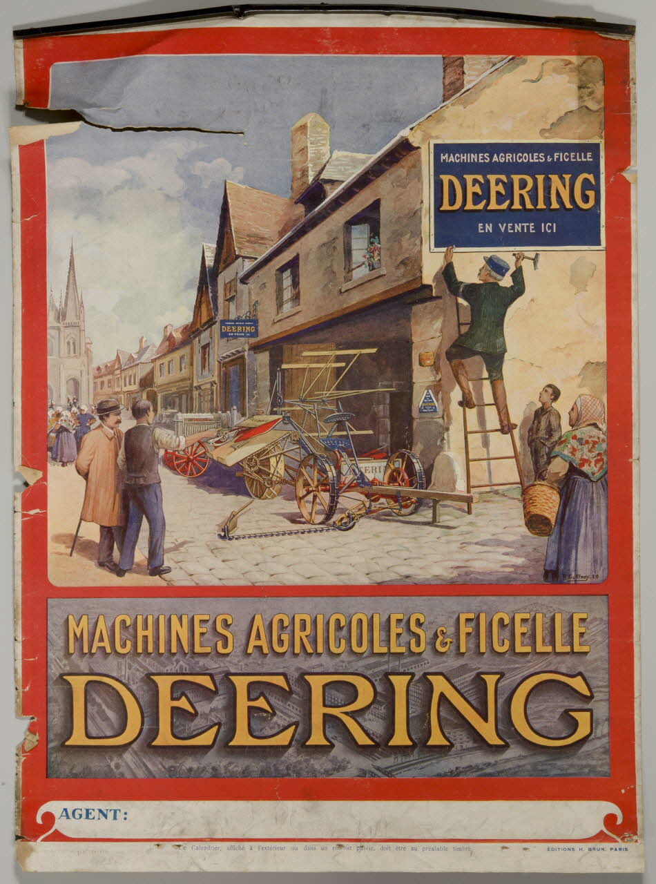 estampe MACHINES AGRICOLES & FICELLE  DEERING 1970.140.1235 Photo