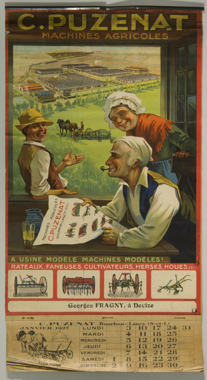 estampe C. PUZENAT  MACHINES AGRICOLES 1970.140.1236 Photo