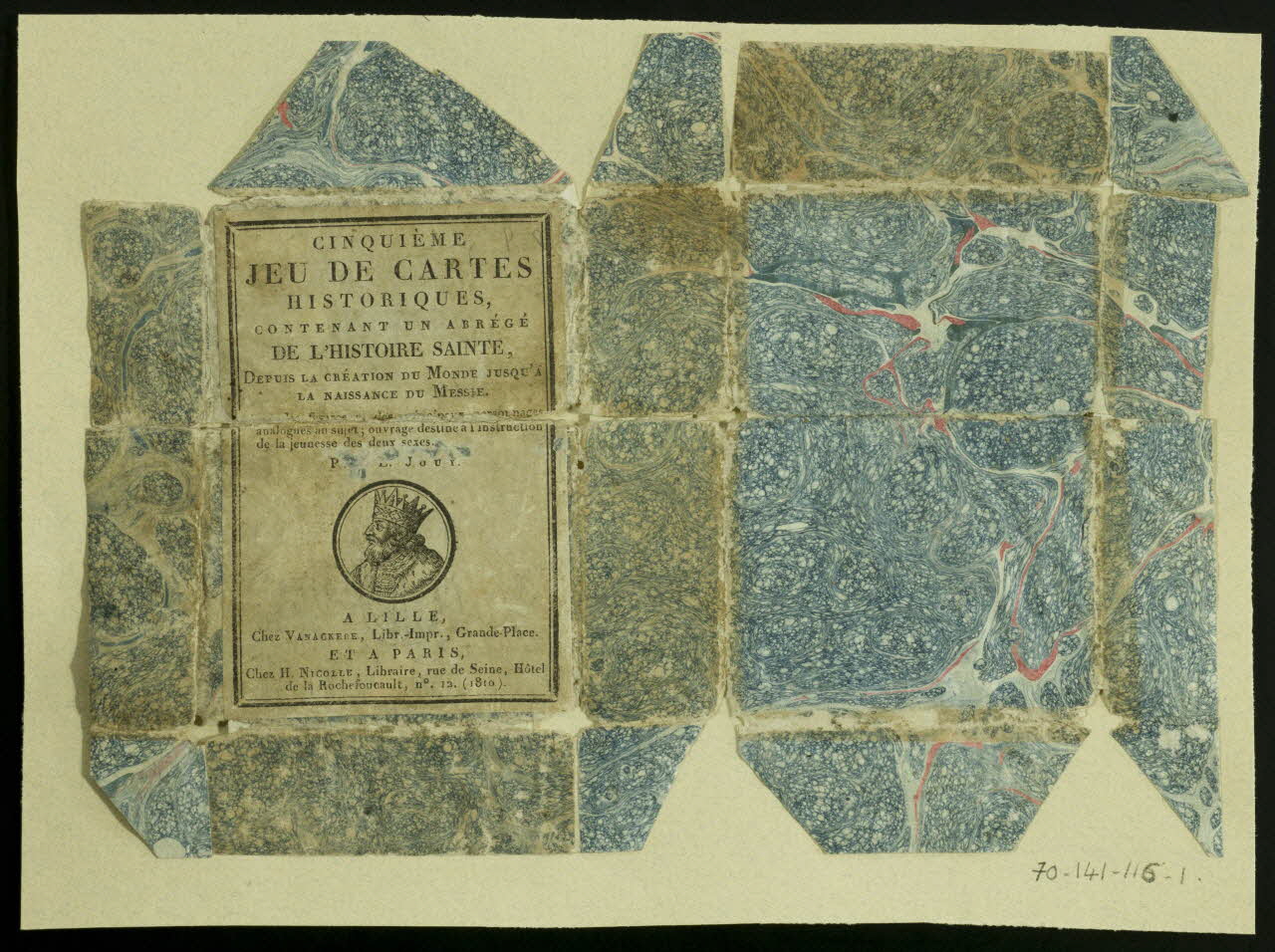 Jouy ; Vanackere ; H. Nicolle cartes à jouer JEU DE CARTES HISTORIQUES Paris 1810 1970.141.116.1 Photo
