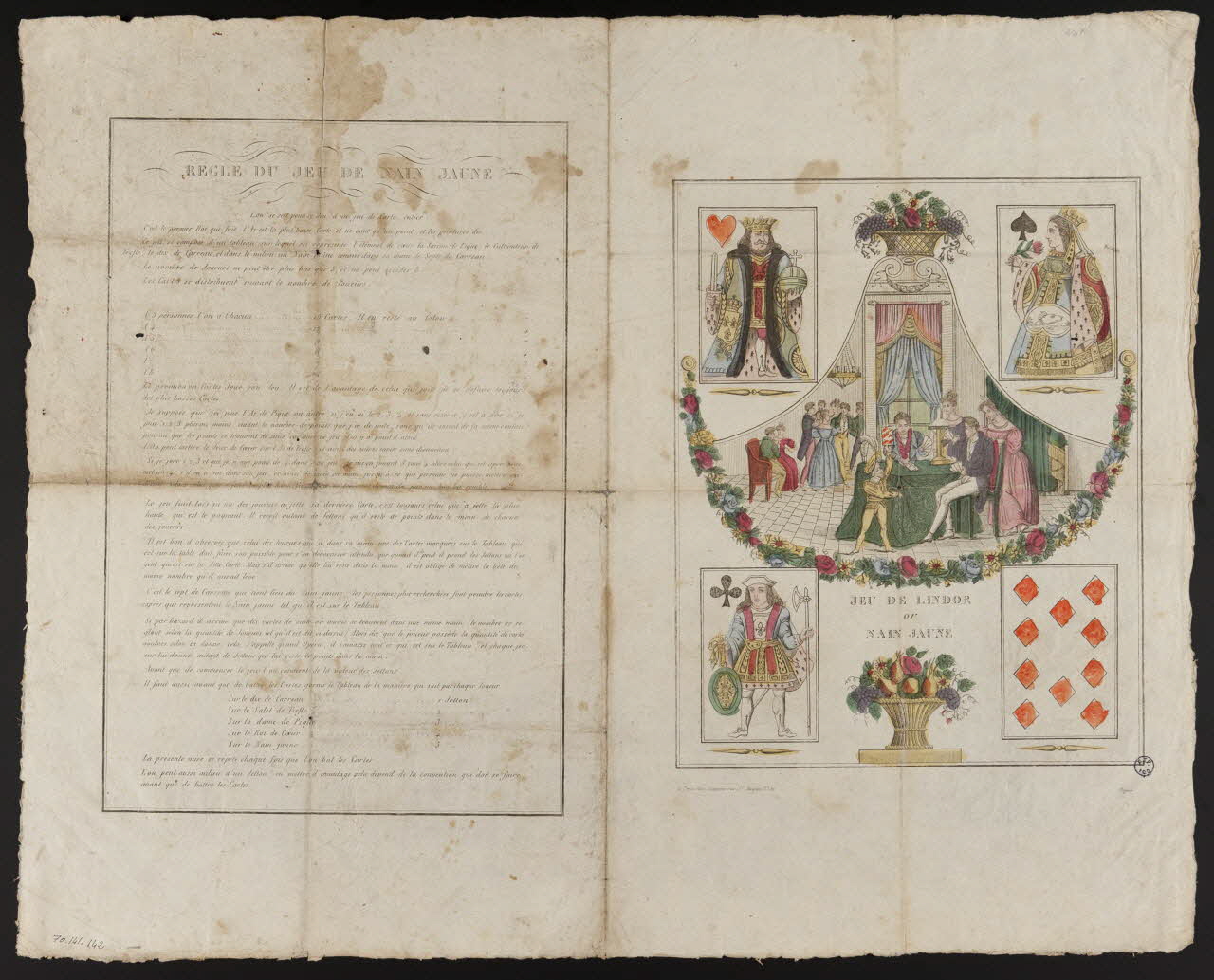 jeu de cartes JEU DE LINDOR  OU  NAIN JAUNE 1970.141.142 Photo