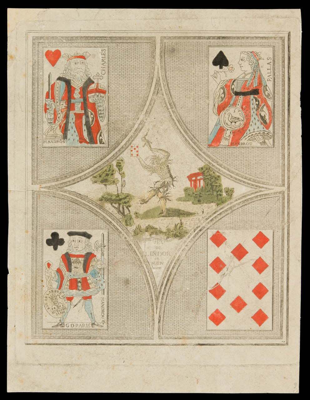 jeu de cartes JEU  DE  LINDOR  ou  NAIN  Jaune 1970.141.53 Photo