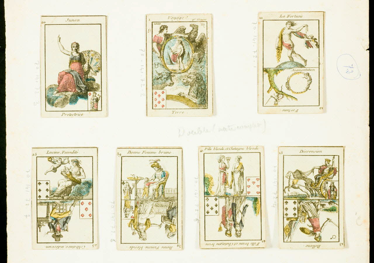 jeu de cartes Petit oracle des Dames 1802-1812 1970.141.72.1/7 Photo
