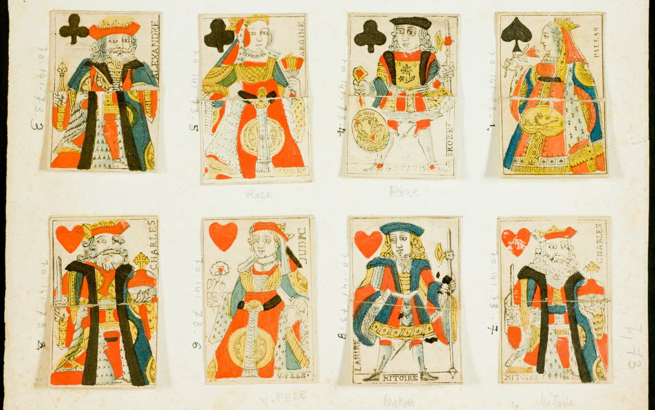 jeu de cartes Cartes au portrait de Paris 1970.141.73.1/3 Photo