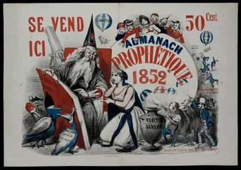 estampe ALMANACH  PROPHETIQUE  1852 1970.23.25  Photo