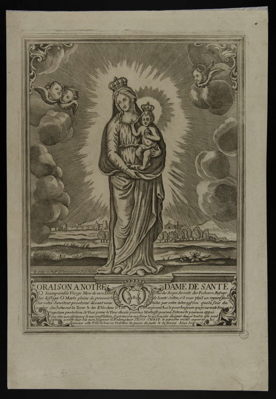 imagerie ancienne ORAISON A NOTRE DAME DE SANTE 1970.23.3 Photo