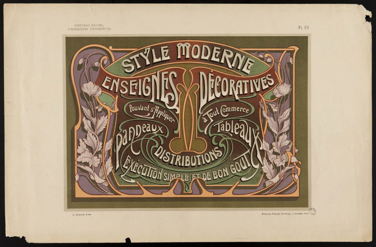 estampe ENSEIGNES DECORATIVES 1970.23.34 Photo